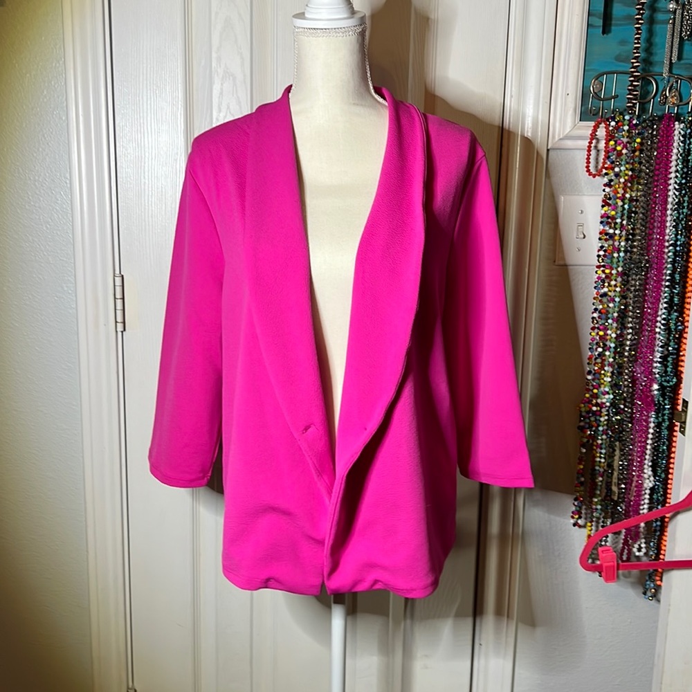 Bright pink blazer